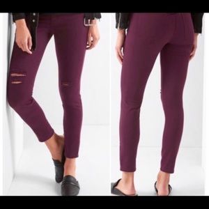 Gap Easy Leggings Jeans - Wine Colored
